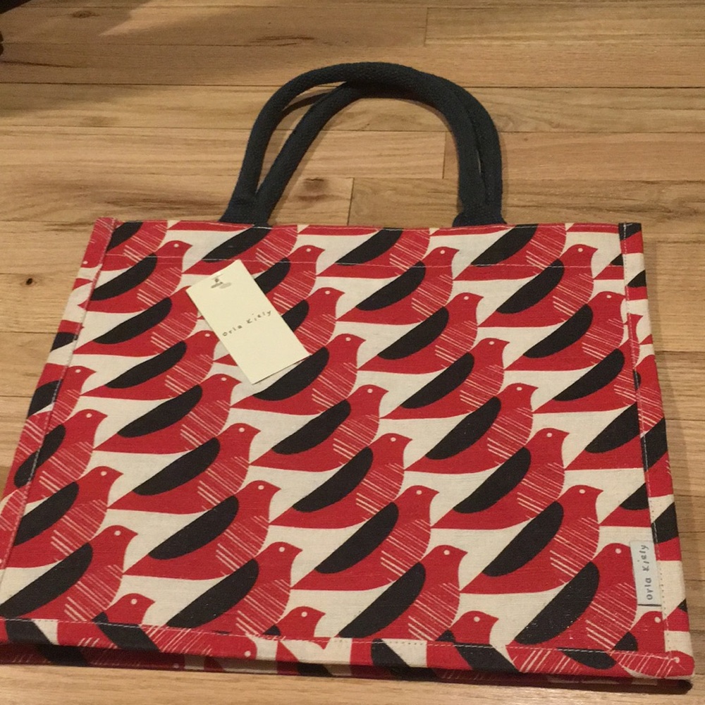 Orla Kiely RARE FIND Jute Birds Tote/Shopper Tesco